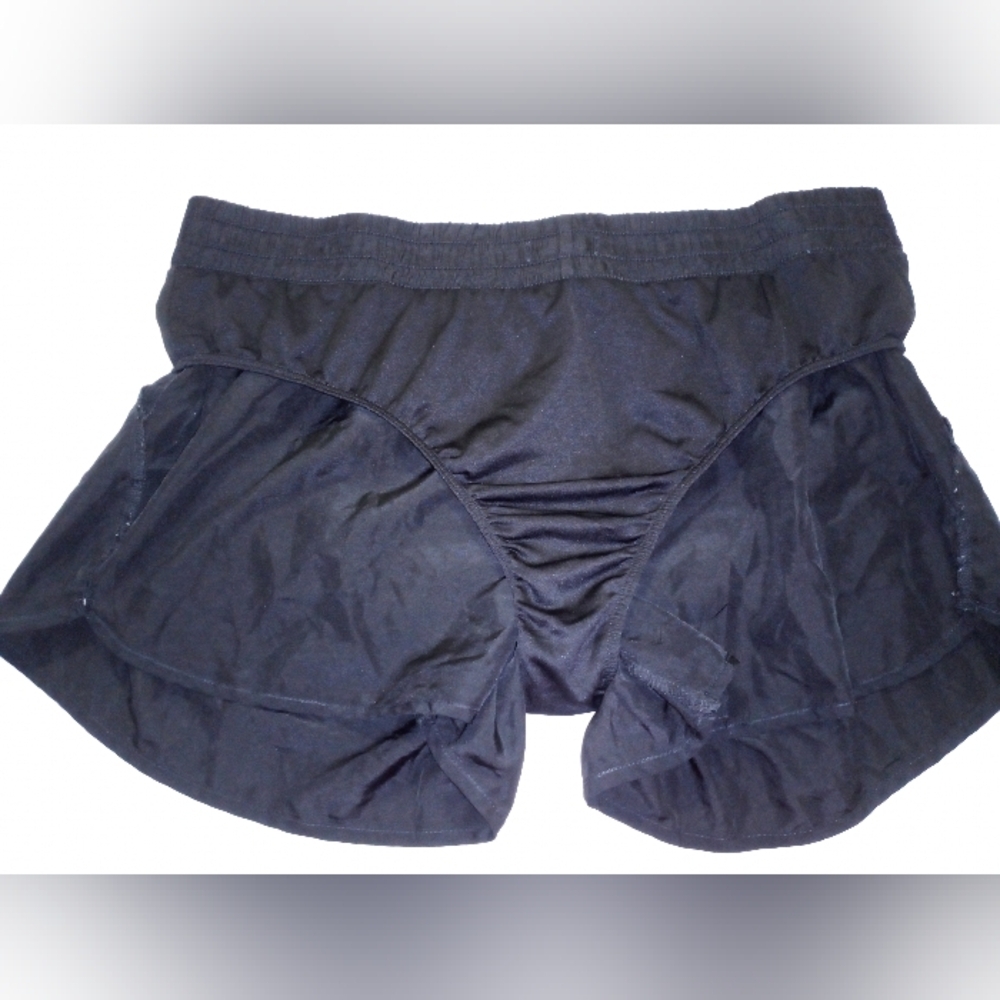 Black Athletic Shorts with Elastic Waistband - Picture 5 of 10
